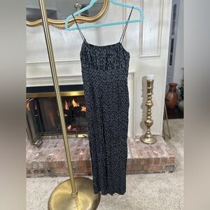 Audrey Parks + Francesca’s Black White Print‎ Jumpsuit Spaghetti Strap Size S